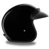 Daytona Helmets 3/4 Open Face Motorcycle Helmet [Hi-Gloss Black] 2Xs (DC1-A-2XS)