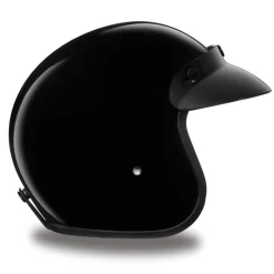 Daytona Helmets 3/4 Open Face Motorcycle Helmet [Hi-Gloss Black] [Xs] (DC1-A-XS)