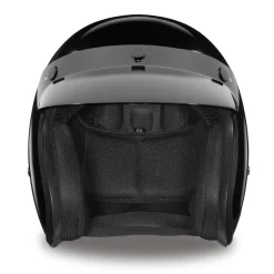 Daytona Helmets 3/4 Open Face Motorcycle Helmet [Hi-Gloss Black] [Xs] (DC1-A-XS)