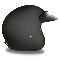 Daytona Helmets 3/4 Open Face Motorcycle Helmet [Dull Black] [2Xs] (DC1-B-2XS)