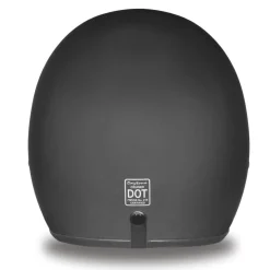 Daytona Helmets 3/4 Open Face Motorcycle Helmet [Dull Black] [2Xs] (DC1-B-2XS)