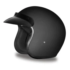 Daytona Helmets 3/4 Open Face Motorcycle Helmet [Dull Black] [3Xl] (?DC1-B-3XL)