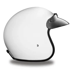 Daytona Helmets 3/4 Open Face Motorcycle Helmet [Hi-Gloss White] [L] (DC1-C-L)