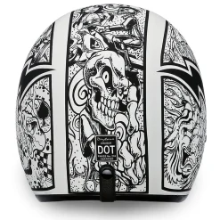 Daytona Helmets 3/4 Shell Open Face Motorcycle Helmet [Graffiti] [L] (DC6-G-L)