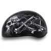 Daytona Helmets Half Skull Cap Motorcycle Helmet [Skull Chains] 2Xs (D6-SC-2XS)