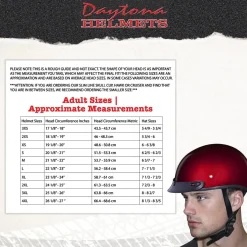 Daytona Helmets Half Skull Cap Motorcycle Helmet [Black Cherry] [S] (D1-BC-S)