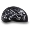 Daytona Helmets Half Skull Cap Motorcycle Helmet [Skull Chains] [M] (D6-SC-M)