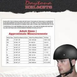 Daytona Helmets Half Skull Cap Motorcycle Helmet [Dull Black] [3Xl] (D1-BNS-3XL)