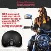 Daytona Helmets Half Skull Cap Motorcycle Helmet [Dull Black] [4Xl] (D1-B-4XL)