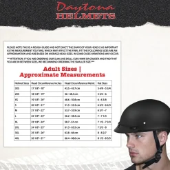 Daytona Helmets Half Skull Cap Motorcycle Helmet [Dull Black] [Xl] (D1-B-XL)
