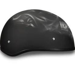 Daytona Helmets Half Skull Cap Motorcycle Helmet [Pistons Skull] [S] (D6-PS-S)