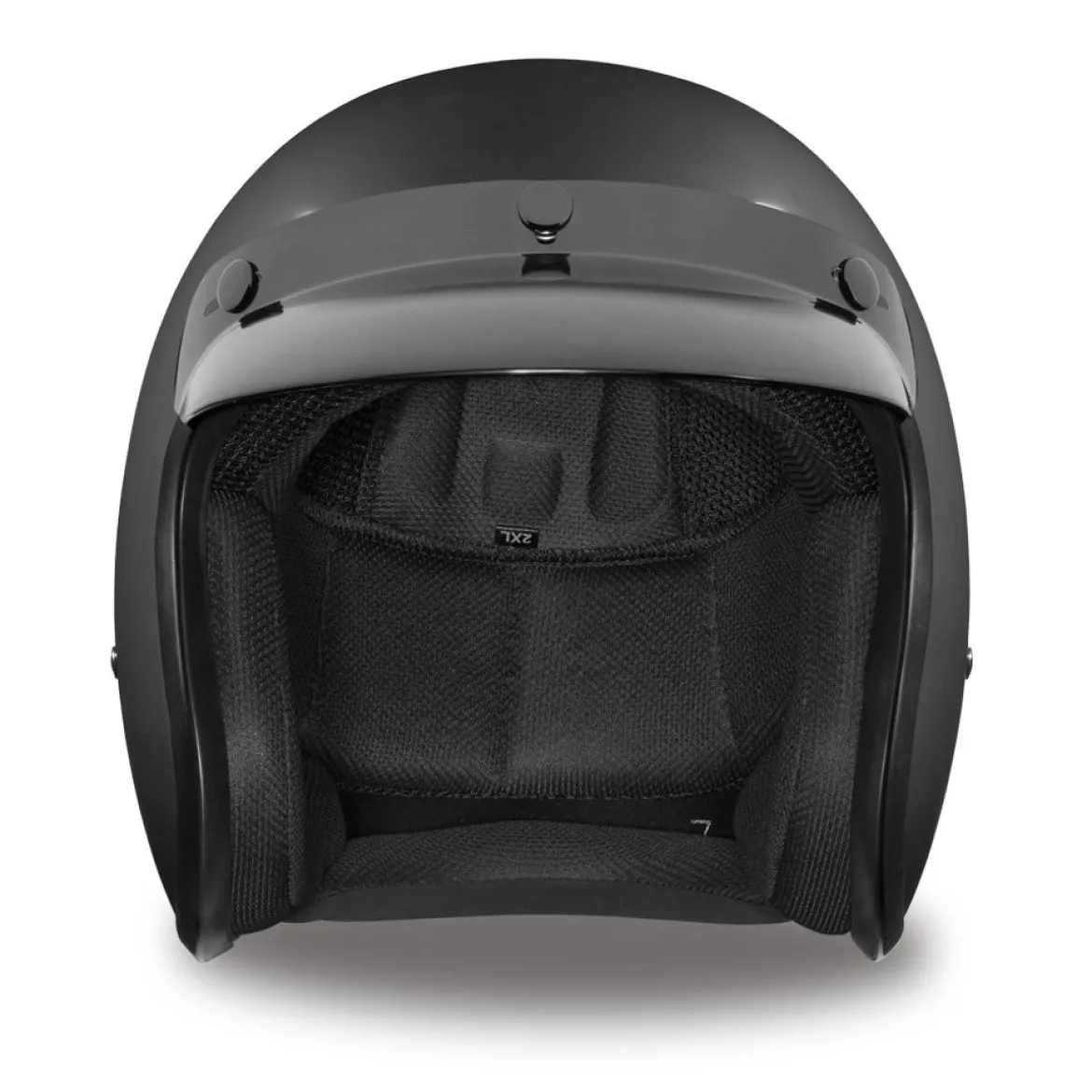 Daytona Helmets Motorcycle Open Face Helmet Cruiser- Dull Black, Xxl (DC1-B-2XL)
