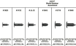 Disco Automotive 8117 Black Nylon Shield Retainer Assortment