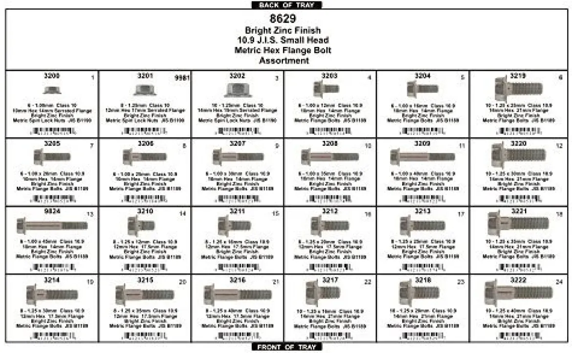 Disco Automotive 8629 Metric Hex Flange Bolt Assortment