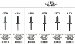 Disco Automotive 8125 Nylon Universal Pop Rivet Assortment