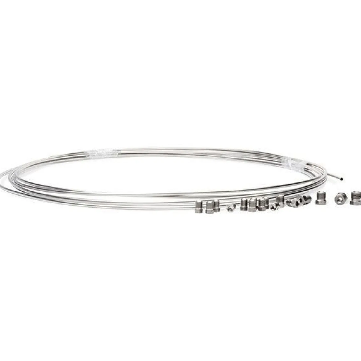 Eastwood 1/4in x 20ft Stainless Steel Brake Tubing Kit with SAE Fittings (12604)