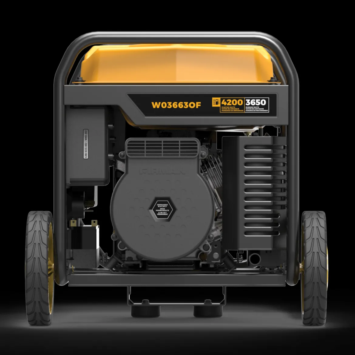 Firman Gas Inverter Portable Generator 4200/3650 Watt Remote Start Open Frame CO Alert 50 ST CAN (W03663OF)