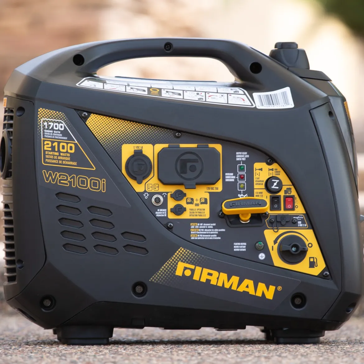 Firman Gas Inverter Portable Generator 2100/1700W Recoil Start 50 ST CAN (W01781)