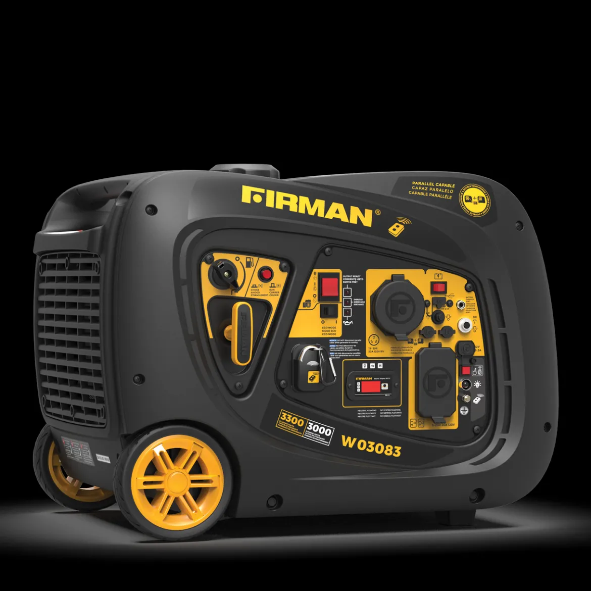 Firman Gas Inverter Portable Generator 3300/3000W Remote Start 50 ST CAN (W03083)