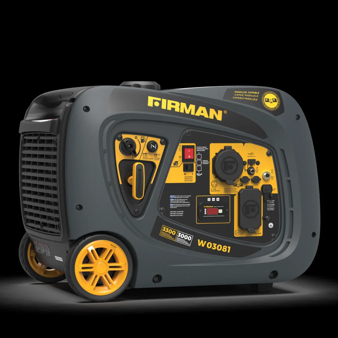Firman Gas Inverter Portable Generator 3300/3000W Recoil Start 50 ST CAN (W03081)