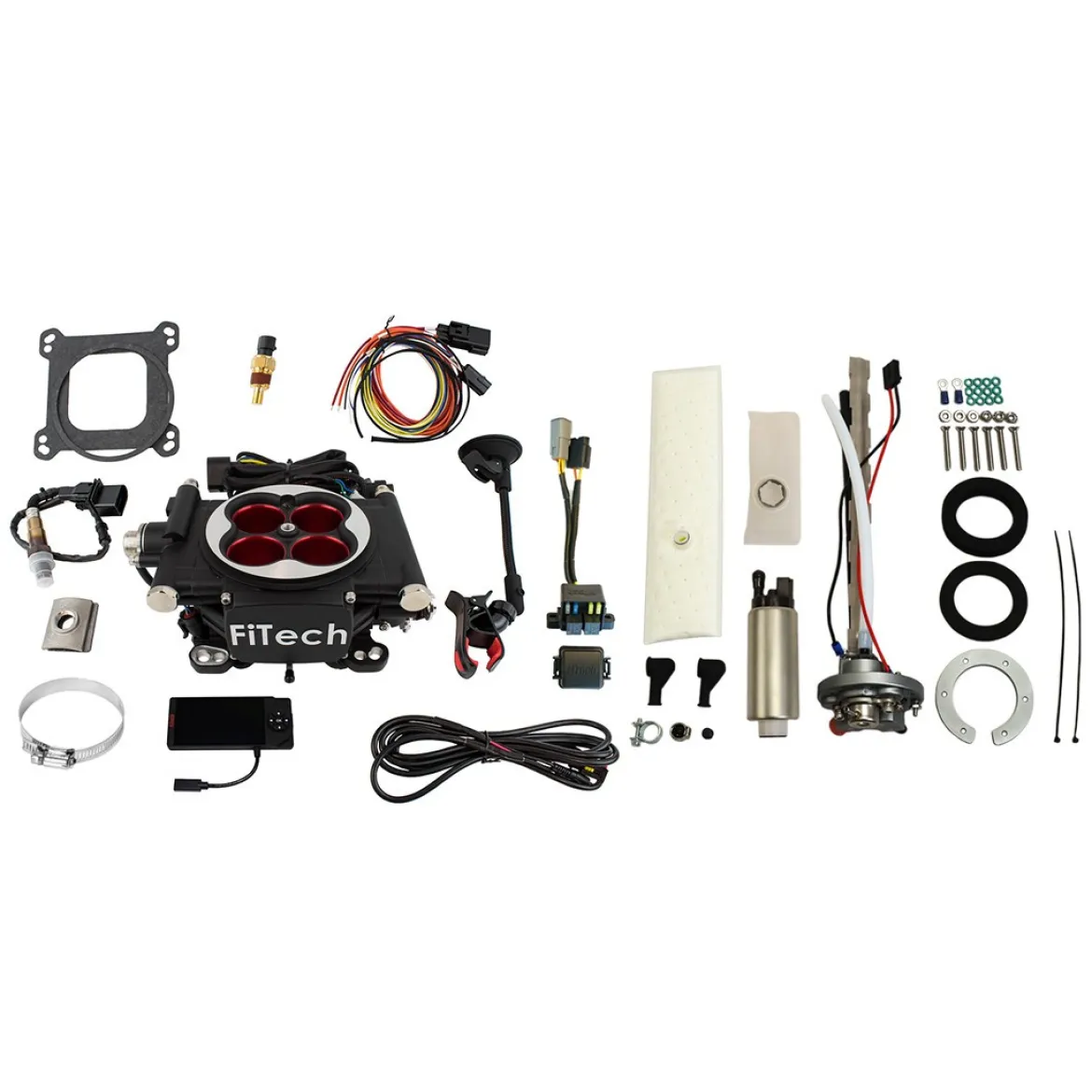 FiTech EFI 4 600 HP Power Adder Matte Black w/ 340 LPH Pump (36604)