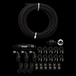 FiTech 20ft Black Covering Stainless Steel Hose Kit (51006)