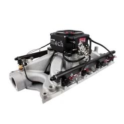 FiTech SBF Black Aluminum Go Port Fuel Rail Set (32454-1C)