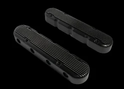 FiTech Tall Black Valve Covers w/Coil Mounts/Finned Covers (131202)