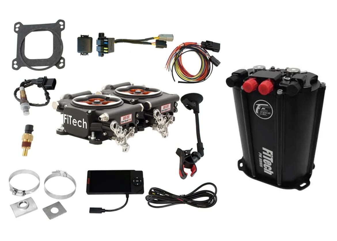 FiTech 2x4 1200 HP Matte Black EFI w/Force Fuel System (35464)