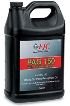 FJC PAG Oil 150 with UV Dye for Efficient Leak Detection - 1 Gallon (2503)