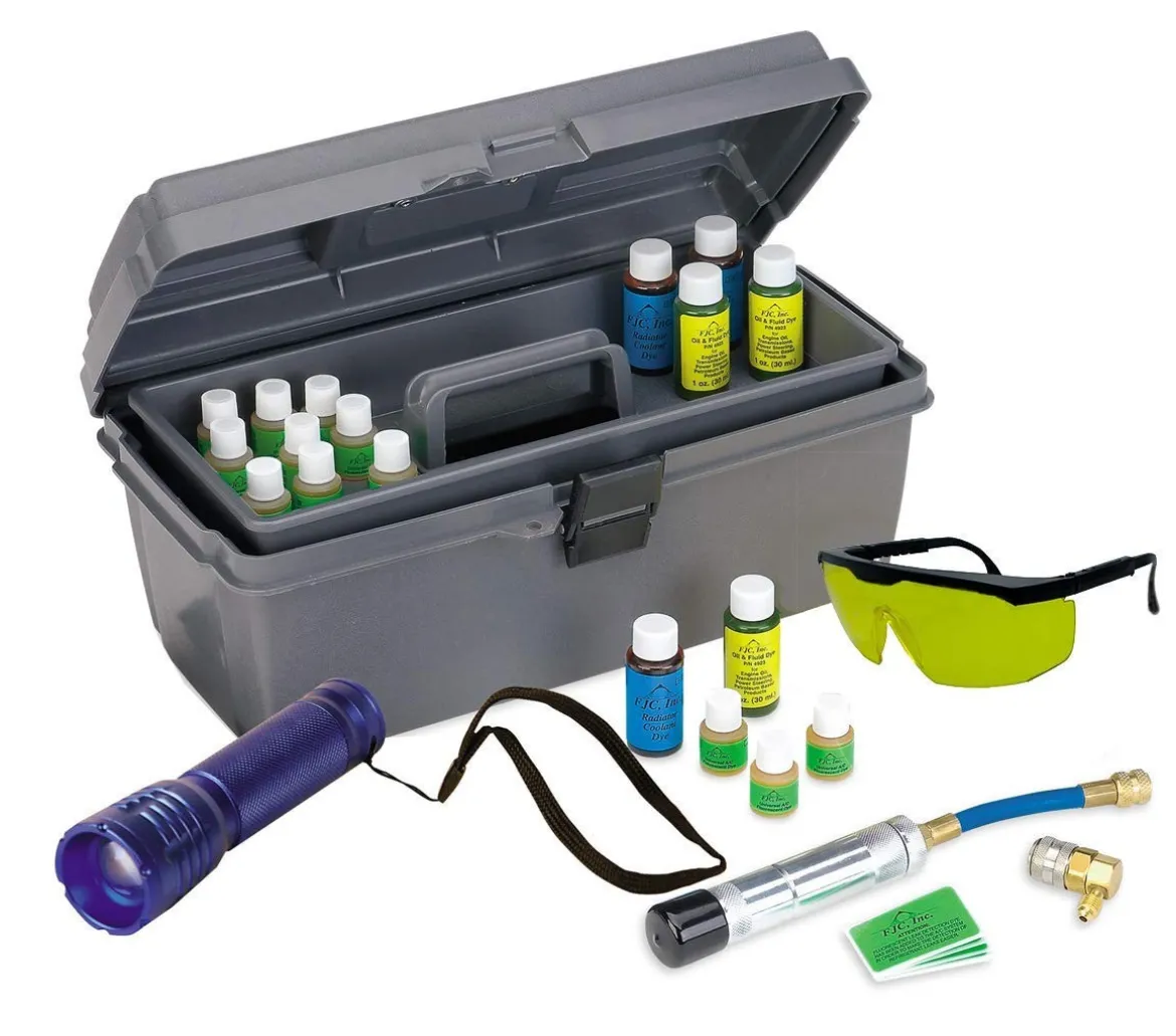 FJC R-12/R-134a Fluorescent Leak Detection UV Dye Kit for A/C Systems (4971)