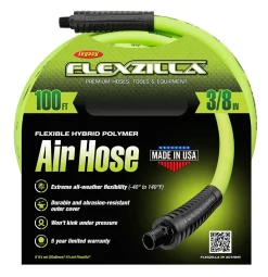 Flexzilla Air Hose 3/8 in. x 100 ft. with 1/4 in. Fittings (HFZ38100YW2)