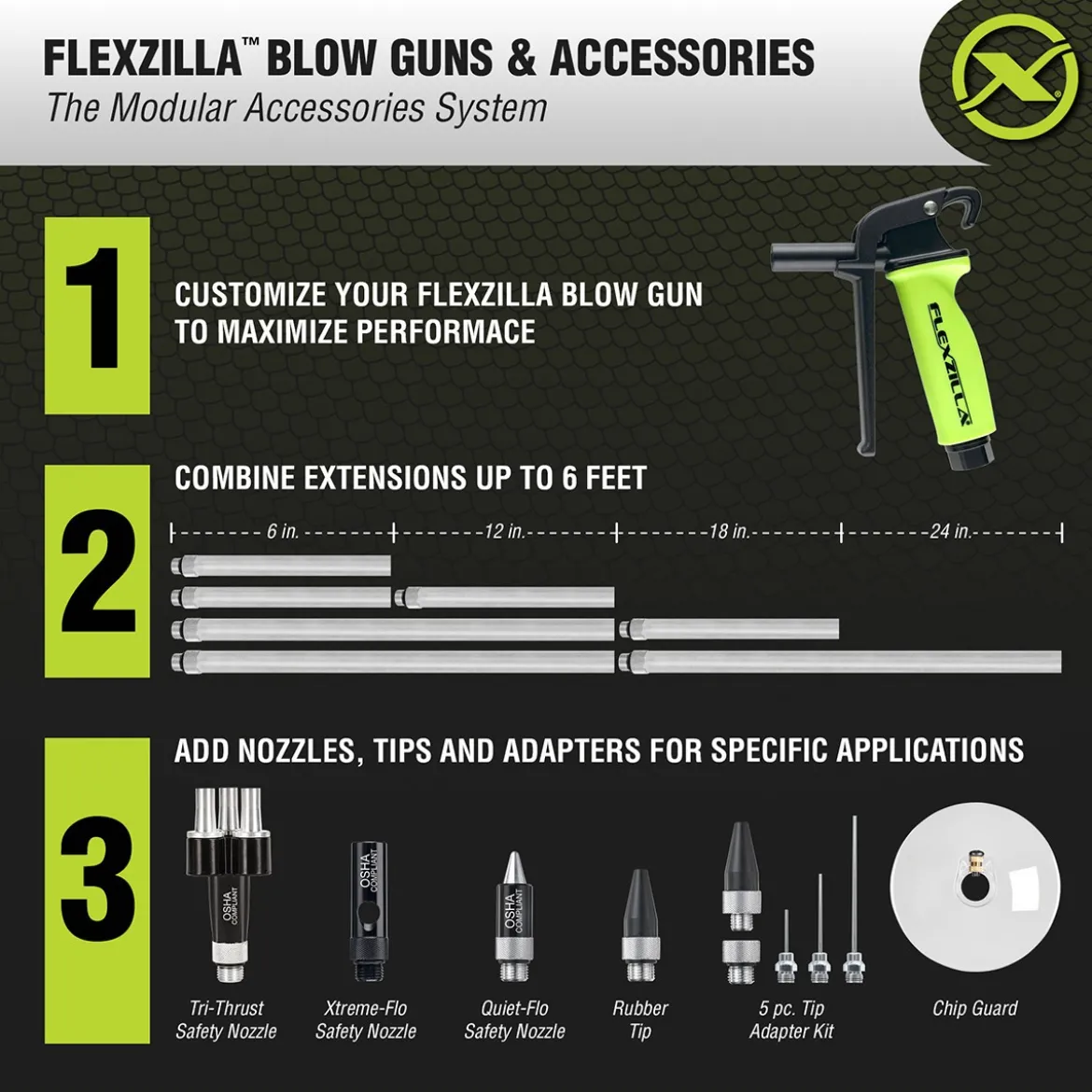 Flexzilla Blow Gun Extension Tube 12 in. (AG1012FZ)