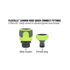 Flexzilla Garden Hose Quick Connect Coupler Plug Kit (HFZGAK11)