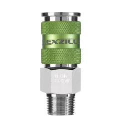 Flexzilla High Flow Coupler 1/4" Body 3/8" MNPT (A53626FZ)