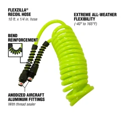 Flexzilla Legacy Manufacturing Recoil Air Hose 1/4" x 10' (LP1410AFZ)