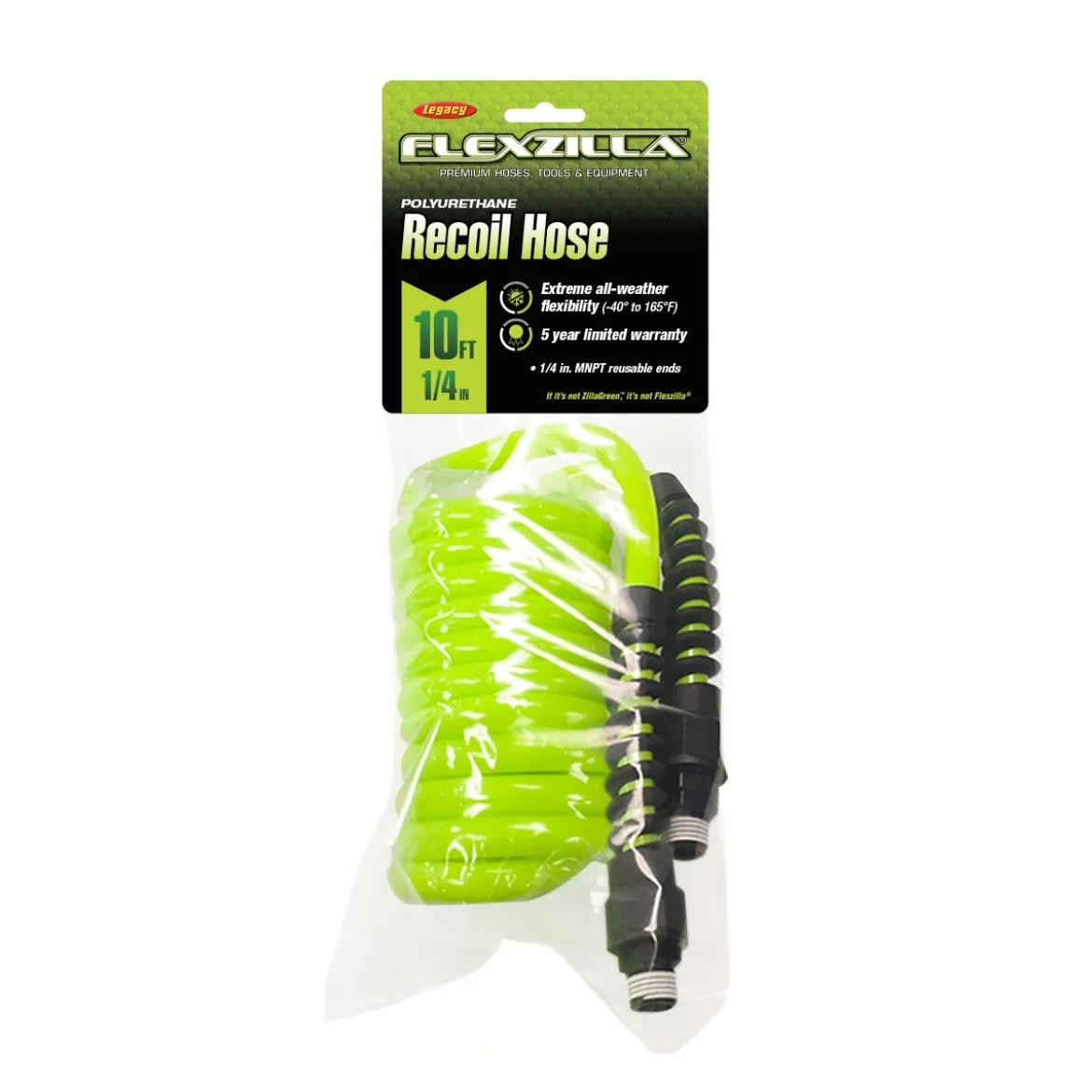 Flexzilla Legacy Manufacturing Recoil Air Hose 1/4" x 10' (LP1410AFZ)