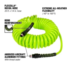 Flexzilla Legacy Manufacturing Recoil Air Hose 25 ft. 1/4