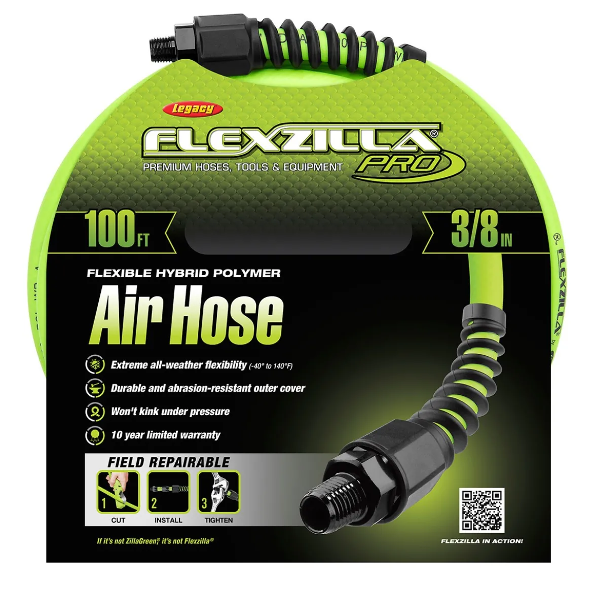 Flexzilla® Pro 3/8" Air Hose 100 ft. (HFZP38100YW2)