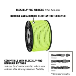 Flexzilla Pro Air Hose 1/4 in x 250 ft Bulk Plastic Spool (HFZ14250YW)