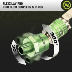 Flexzilla Pro High Flow Ball Swivel Plug 1/4" MNPT 1/4" Body (A53440FZBS)