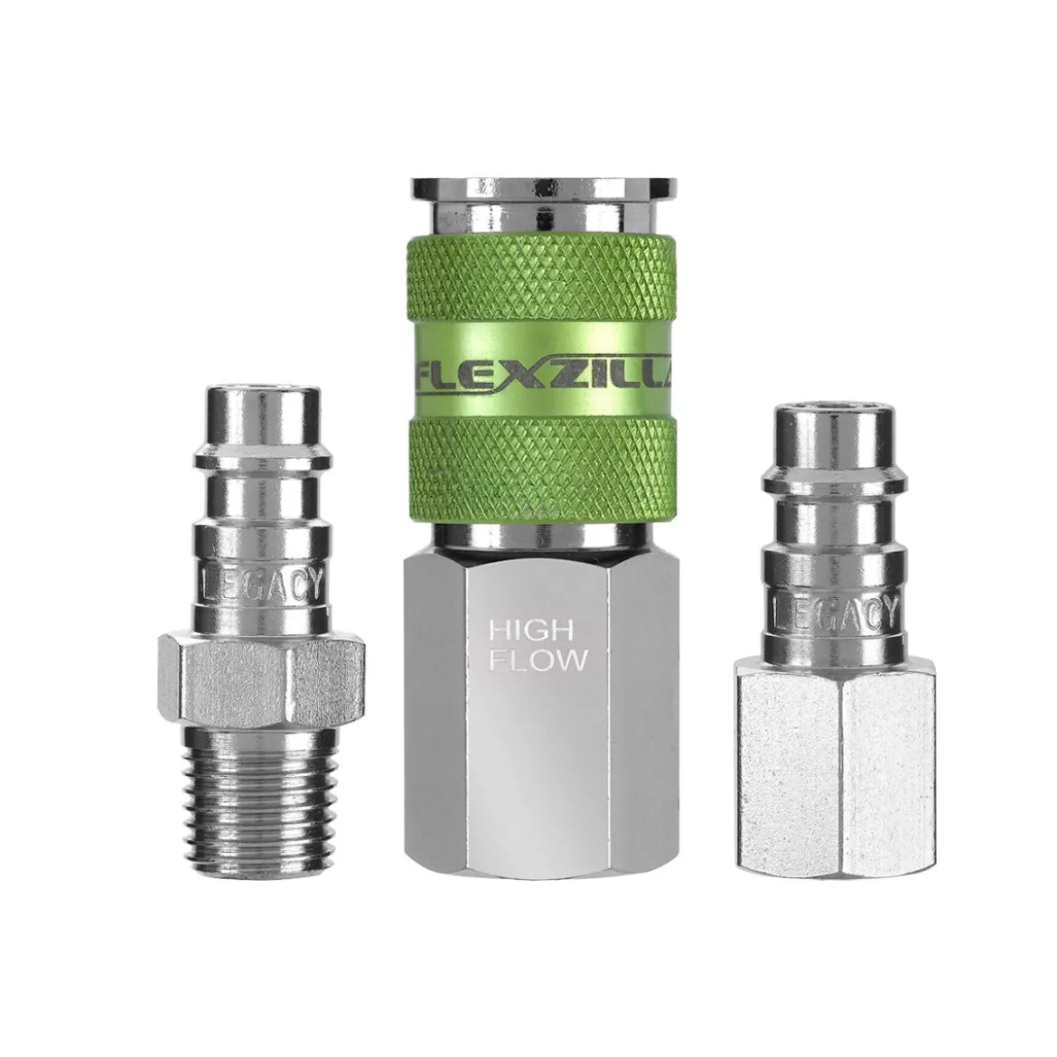 Flexzilla Pro High Flow Coupler and Plug Kit 1/4 NPT 3-Piece (A53452FZ)