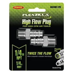 Flexzilla Pro High Flow Plug 1/4 MNPT 1/4 Body 2-Pack (A53440FZ)