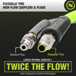 Flexzilla Pro High Flow Plug 1/4 MNPT 1/4 Body 2-Pack (A53440FZ)
