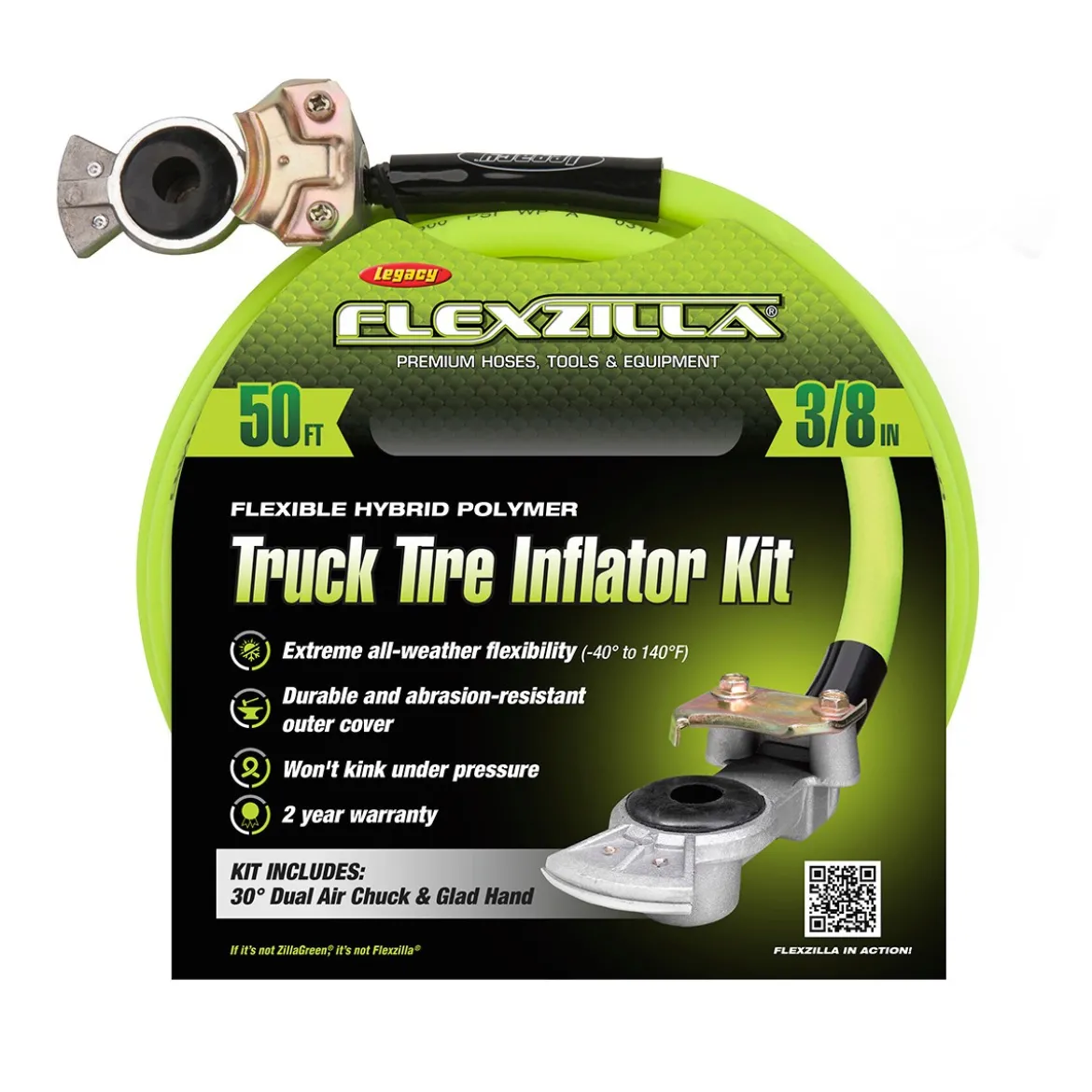 Flexzilla® Truck Tire Inflator Kit with 50 ft Air Hose (HGH2-FZ)