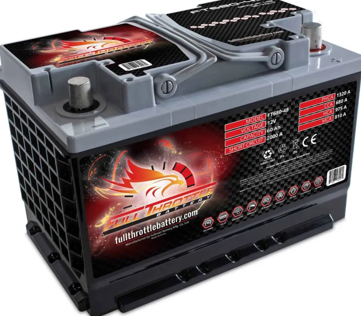 Full Throttle High-Performance AGM Battery 60Ah 680CCA (FT680-48)