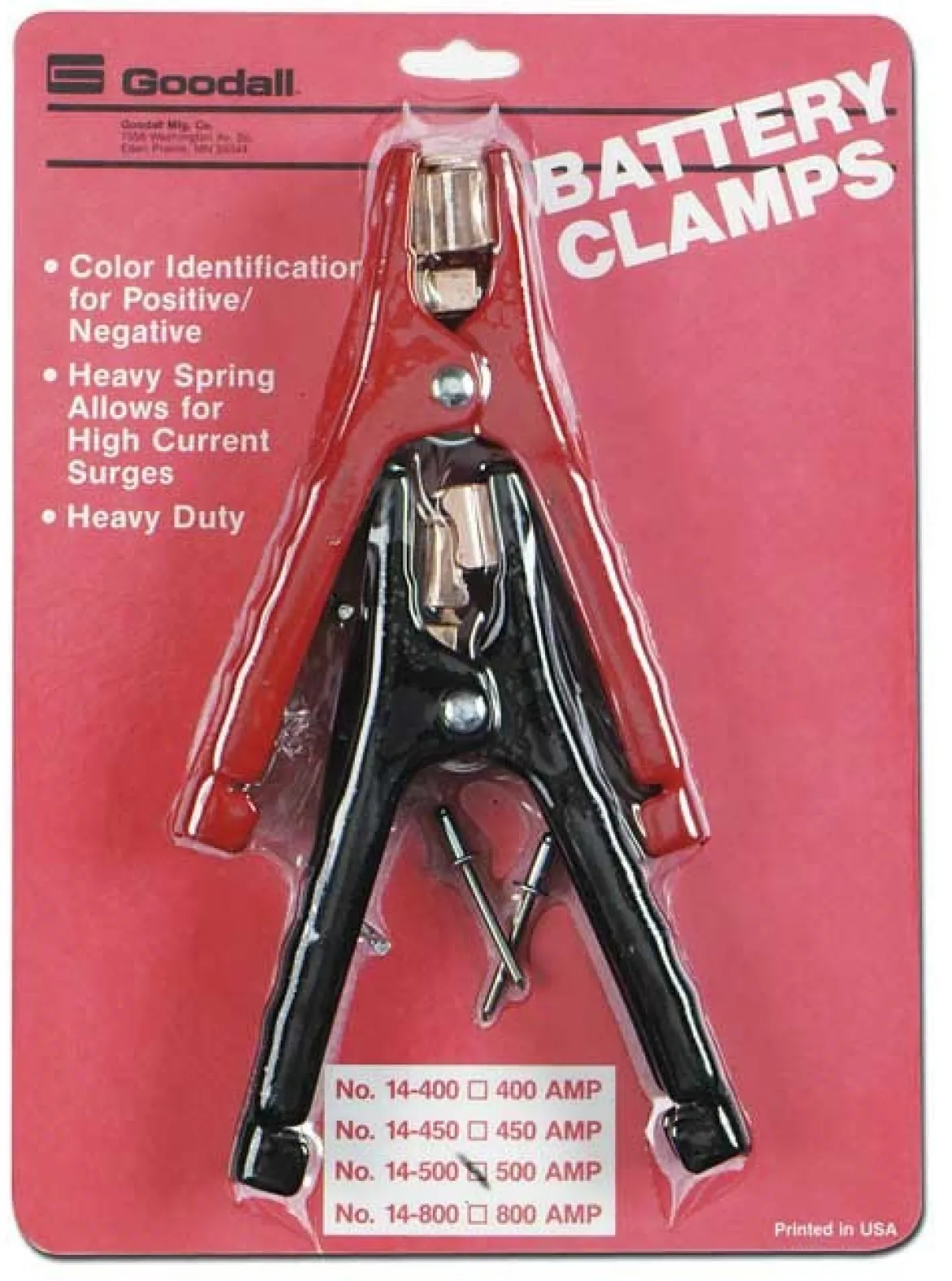 Goodall 281370 Booster Cable Clamps 500 Amp (1-pair)