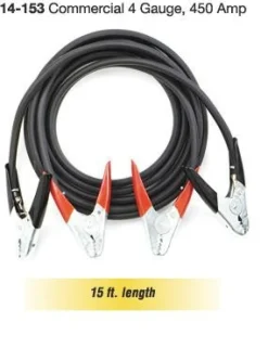 Goodall 14-153 Booster Cables 450 Amp Parrot Jaw Clamps 15-foot 4 Gauge