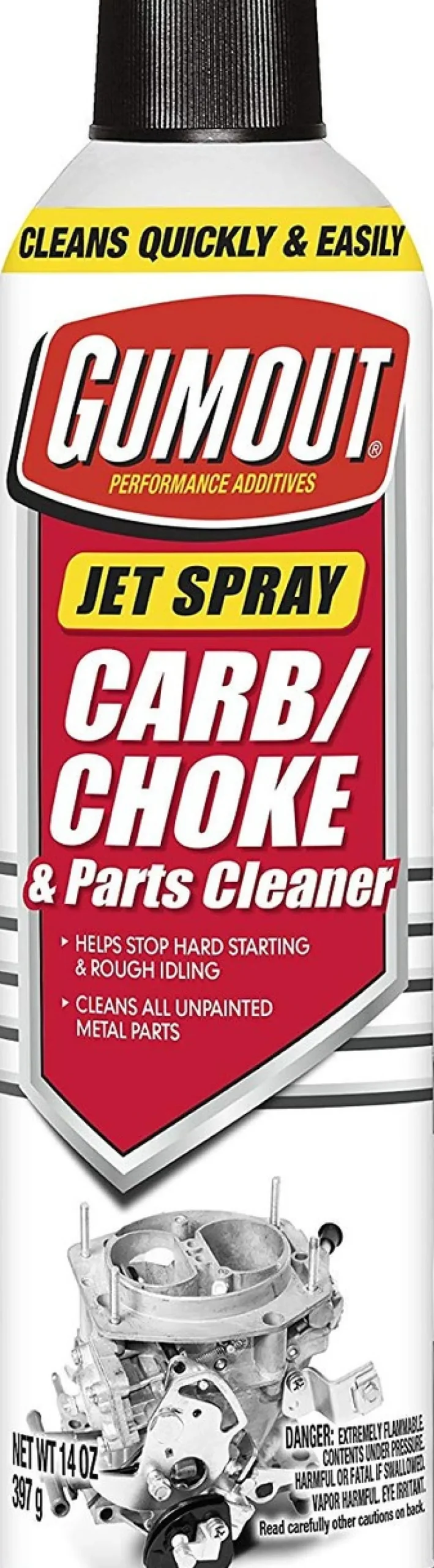 Gumout 800002231 Jet Spray Carb & Choke Cleaner, 14 Oz.