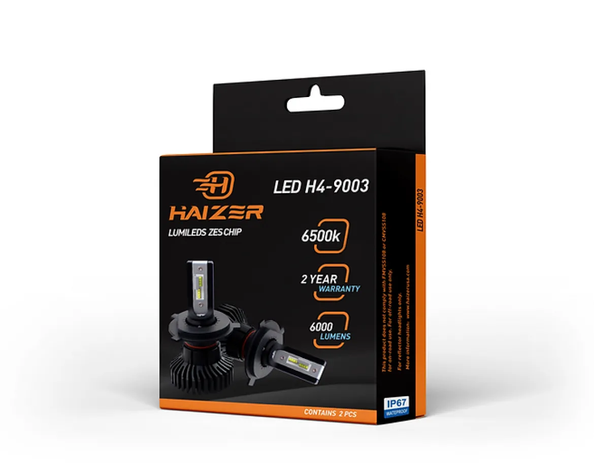 Haizer USA H4 Platinum LED Headlight Bulb (HZR2-LED H4)